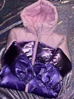 Rothschild Purple Metallic Puffer Jacket